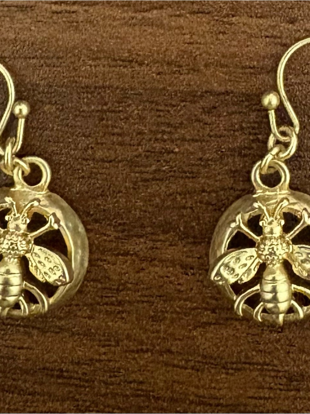 Gold Bee Drop Earrings - Women's Fashion Jewelry
